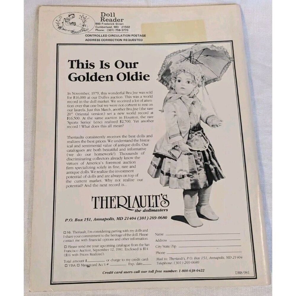 1981 Doll Reader Magazine Collectors Guide Miniatures 80s Clowns Lot Of 4 Vtg - Picture 9 of 16